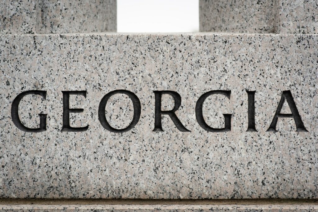 "Georgia" State Name Engraving